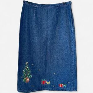 Vintage Westbound Embroidered Christmas Tree & Presents Holiday Christmas